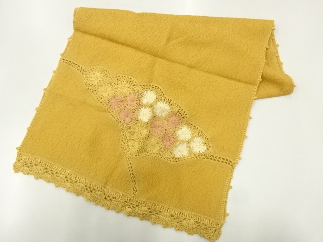 JAPANESE SHAWL / RIBBON EMBROIDERY / WOVEN FLOWER